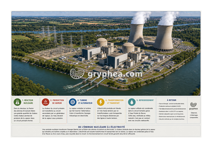 Production d'électricité dans une centrale nucléaire - gryphea.org